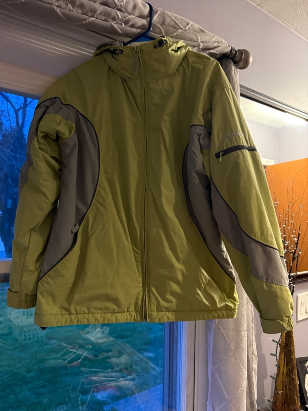 Columbia Olive Green and Gray Ski Snow Jacket